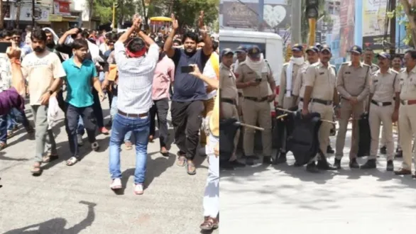 activists-block-roads-after-severed-cow-head-found-in-madhya-pradesh-ratlam-civic-center-demand-action