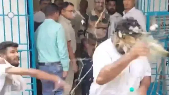another-day-another-egg-attack-tmc-leader-targeted-while-being-escorted-by-police-after-arrest-watch