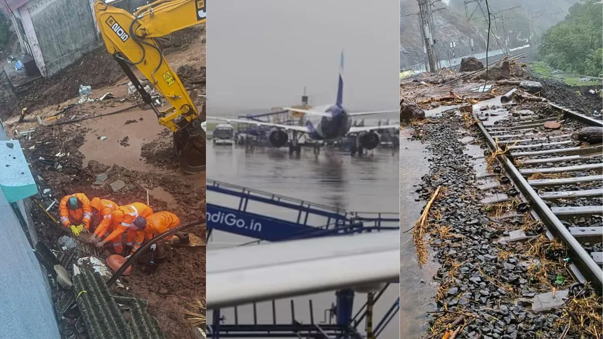 Maharashtra: 3 Dead In Pune Landslide; Karjat-Khopoli Rail Line Shut, 17 Flights Cancelled At Mumbai Airport