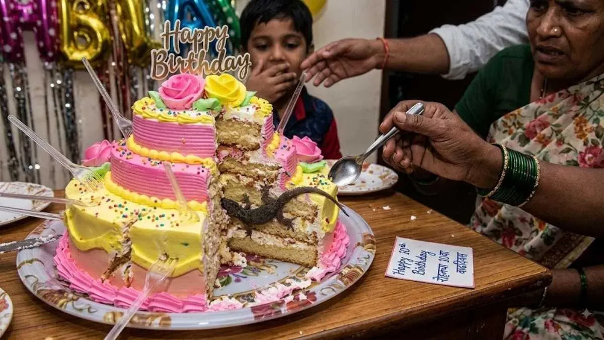 Maharashtra: 11 Hospitalised Including Children After Dead Lizard Found In Birthday Cake; FDA Cancels Bakery Licence