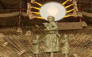 Puja pandal in Kolkata replaces Durga idols with statue of migrant woman to tribute mothers, workers amid COVID-19 crisis