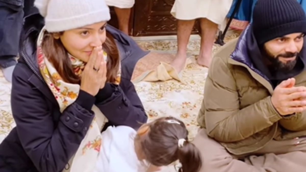 Virat-Anushka Visit Vrindavan Ashram With Daughter Vamika In Tow
