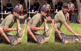 mans-insane-stunt-with-crocodile-leaves-netizens-awestruck-video-goes-viral-watch