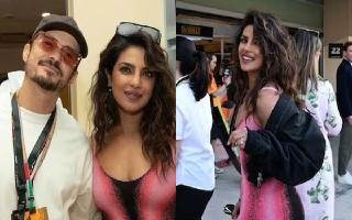 Priyanka Chopra Raises Temperatures In Pink; Poses With Chris Hemsworth, Orlando Bloom, Naomi At F1 Grand Prix