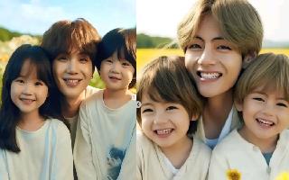AI Images Of BTS V, Suga, Jungkook, Jimin, Jhope, Jin, RM With Their Kids Make ARMYs Go Aww | See Viral Photos