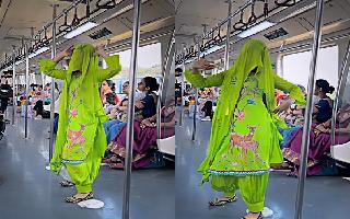 delhi-metro-woman-dance-on-dil-dhadke-dard-kaleje-me-irks-netizens-people-say-roj-ka-hi-hai-watch