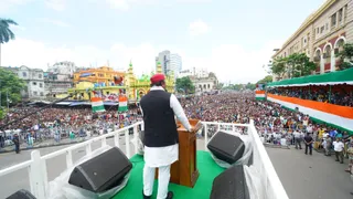 Akhilesh Yadav Predicts Central Govt's Collapse At TMC Martyr's Day Rally In Kolkata