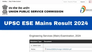 UPSC ESE Mains Result 2024 Declared At upsc.gov.in, 630 Qualified For Next Round