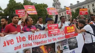 'Hindu Lives Matter' Echoed In The UK As Protesters Rally Against Targeted Attacks On Minorities In Bangladesh | WATCH