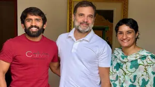Vinesh Phogat, Bajrang Punia Meet Rahul Gandhi, Likely To Contest Haryana Elections On Congress Ticket