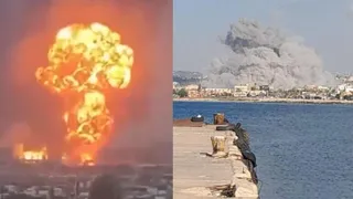 Israeli Airstrikes Target Power Plants, Oil Facilities And Seaport In Yemen’s Hodeidah | VIDEO