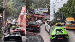 Lamborghini Convoy Takes Over Mussoorie Streets; Viral Video Of 71 Luxury Cars Amid Traffic Draws Mixed Reaction