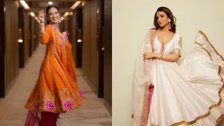 Jasmin Bhasin Inspired 5 Ravishing Suit Designs For A Vibrant Festive Look | Photos