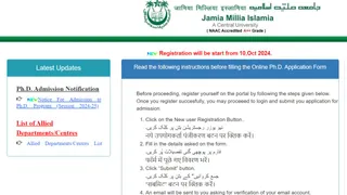 JMI PhD Admission 2024: Applications For PhD Programs To Begin Tomorrow