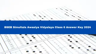 BSEB Simultala Awasiya Vidyalaya Answer Key 2024 For Class 6 Released; Raise Objections Till November 1