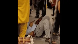 Viral Video: Man Casually Chilling On Delhi Metro Floor To Use Phone Leaves Internet Disgusted | WATCH