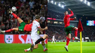 Cristiano Ronaldo Unleashes Incredible Bicycle Kick To Bag His 910th Career Goal, His Acrobatic Effort Against Poland Goes Viral | Watch