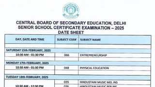 CBSE Date Sheet 2025 Out: CBSE Board Exam Class 12th Time Table Released At cbse.gov.in; Check Full Schedule Here
