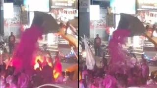 Maharashtra: Fire Erupts During Victory March Of Independent Candidate In Mahagaon, Several Injured | Watch