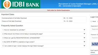 IDBI Admit Card Released For JAM, AAO Posts; Get Download Link Here