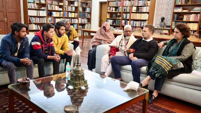 lop-rahul-priyanka-gandhi-vadra-meet-sambhal-violence-victims-families-in-delhi