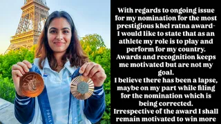 Manu Bhaker Accepts 'Lapse' On Her Part While Filing For Khel Ratna Nomination, Says 'I Shall Remain Motivated...'