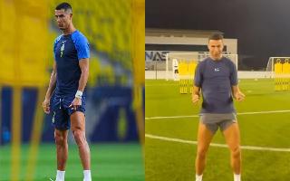cristiano-ronaldo-recreates-sons-stunning-free-kick-on-training-pitch-hits-famous-siuu-celebration-watch