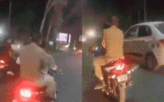 UP: Old Video Of Women Chasing Cops Riding Bike Without Helmet Resurfaces Online; Internet Pulls ‘Uno Reverse' Jokes