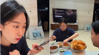 Viral Video Of Korean Woman's Hilarious Reaction After Eating Aloo Poori For The First Time Breaks The Internet