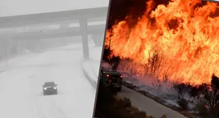 From Raging Wildfires To Harrowing Snowstorms: The Two Sides Of America Witnessing Apocalyptic Scenes