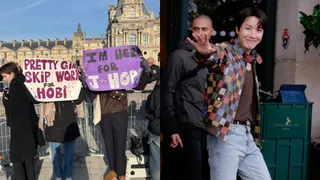 BTS Jhope In Paris: Fangirls Flaunt Posters With Slogan 'Pretty Girls Skip Work For Hobi'
