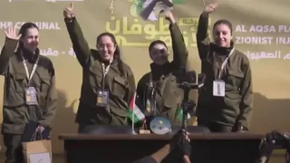 gaza-ceasefire-hamas-hands-over-four-female-israeli-soldier-hostages-to-red-cross-in-second-swap-watch