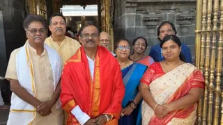 ISRO Chairman Visits Tirumala Temple With Scientists Ahead Of GSLV Rocket’s 100th Launch Tomorrow
