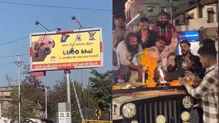 madhya-pradesh-group-of-men-celebrate-stray-dogs-birth-with-cake-hoardings-and-jeep-ride-watch
