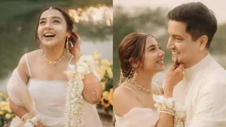 Prajakta Koli Stuns In White For Haldi Ceremony; Shares Joyful Moments With Vrishank Khanal | Photos