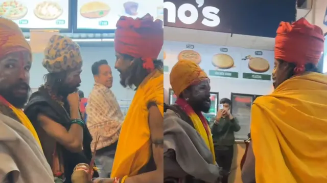 let-them-eat-in-peace-content-creator-criticised-for-capturing-sadhus-dining-at-pizza-shop-in-mahakumbh-viral-video