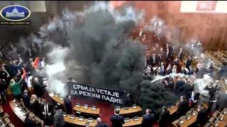 VIDEO: Serbian Parliament In Turmoil As Opposition Leaders Launch Smoke Grenades | Know Why
