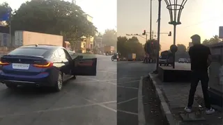 Drunk Pune Man Stops BMW In Middle Of Road To Urinate, Netizens Get Enraged Over Only One-Day Police Custody | Viral Video