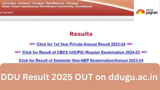 DDU Result 2025 Out: Check Result For Various UG and PG Courses At ddugu.ac.in, Direct Link Here