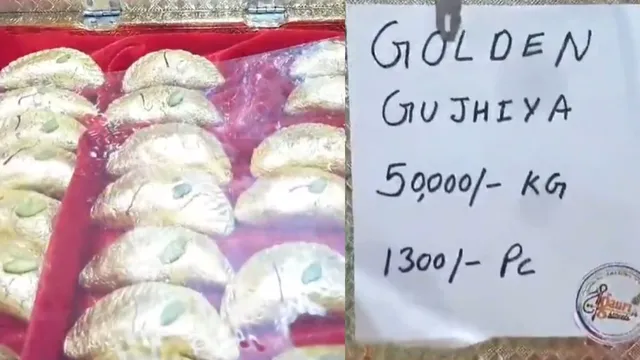 up-sweet-shop-sells-golden-gujiya-for-rs-50000-per-kg-on-holi-internet-reacts-to-viral-video