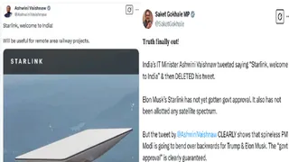 Starlink In India Row: Ashwini Vaishnaw's Deleted X Post Draws Opposition Heat: 'How Much BJP Got From Deal'