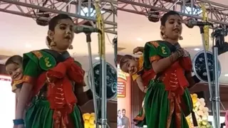 Girl Brings Rani Lakshmi Bai To Life On Stage, But Baby Tied On Her Back Wins The Loudest Applause | Viral Video