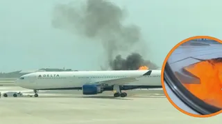 Delta Airlines Flight With 300 Passengers On Board Suffers Engine Fire In Orlando | What Happened Next? WATCH