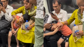 Sleepy Boy Leans On Stranger’s Lap During Metro Ride In Viral Video, Man’s Sweet Reaction Melts Hearts Online