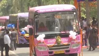 Patna: Bihar CM Nitish Kumar Inaugurates 166 New Deluxe Buses Of BSRTC, 20 Pink Buses Reserved For Women