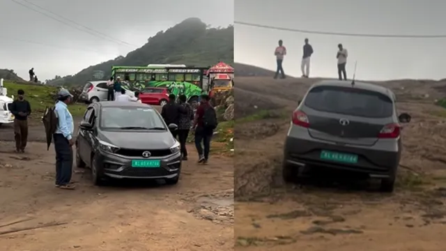 tata-tiago-ev-driver-attempts-tata-harrier-ev-like-stunt-watch-viral-video-to-know-what-happened-next
