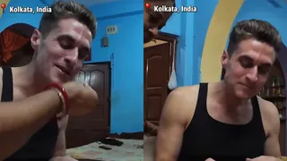 Indian Mom Feeds American Vlogger With Her Hands Like Her Own Son; Viral Video Captures His Reaction