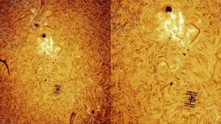 US Photographer Captures Stunning Image Of ISS Crossing The Sun Amid Erupting Solar Flares | See Pics