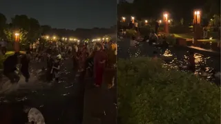 Visitors Turn Delhi's Sunder Nursery Pond Into Swimming Pool; Viral Video Of People Bathing Leaves Internet In Shock