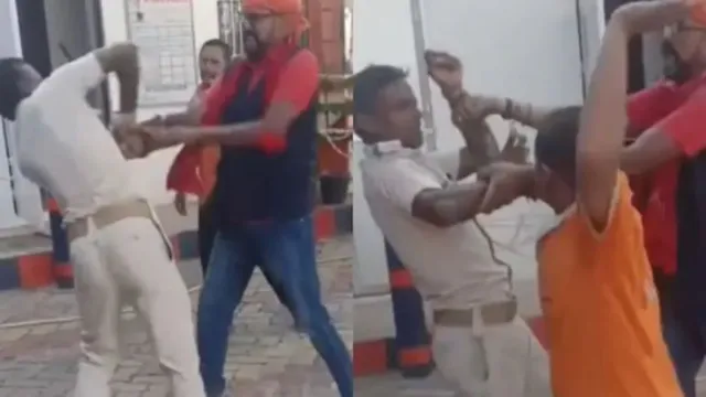 bihar-police-officer-thrashed-by-petrol-pump-staff-over-billing-dispute-watch-video